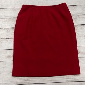 Vintage Rena Rowan‎ Saville Red Wool Skirt